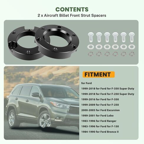 مجموعة رفع التسوية الأمامية مقاس 2 بوصة من SCITOO متوافقة مع سيارات Ford in Saudi Arabia