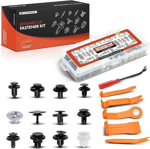 A-Premium 117 PCS (12 Sizes) Car Retainer Clips Kit Compatible with Subaru Forester 2014-2023 Front Bumper Fender Liner Cowl Grille Auto Push Pin Plastic Rivet Fastener Replacement Set, w/Removal Tool in Saudi Arabia