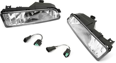 Kojem Driving Fog Lights Compatible with 2002-2003 Acura TL Front Bumper Lamps Pair w/Bulbs Replacement for AC2592104, AC2593104, 33951S0KA12, 33901-S0K-A12(Clear Lens+Chrome Housing) in Saudi Arabia