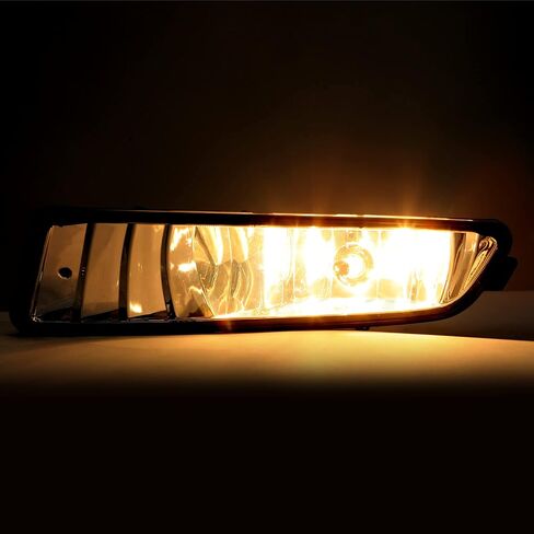 Kojem Driving Fog Lights Compatible with 2002-2003 Acura TL Front Bumper Lamps Pair w/Bulbs Replacement for AC2592104, AC2593104, 33951S0KA12, 33901-S0K-A12(Clear Lens+Chrome Housing) in Saudi Arabia