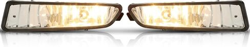 Kojem Driving Fog Lights Compatible with 2002-2003 Acura TL Front Bumper Lamps Pair w/Bulbs Replacement for AC2592104, AC2593104, 33951S0KA12, 33901-S0K-A12(Clear Lens+Chrome Housing) in Saudi Arabia