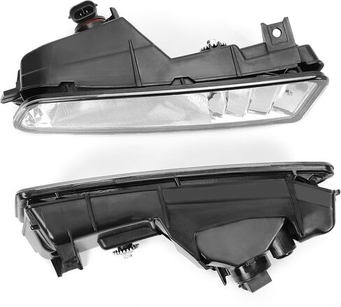 Kojem Driving Fog Lights Compatible with 2002-2003 Acura TL Front Bumper Lamps Pair w/Bulbs Replacement for AC2592104, AC2593104, 33951S0KA12, 33901-S0K-A12(Clear Lens+Chrome Housing) in Saudi Arabia