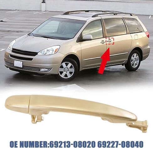 COOL STAR New Upgraded Sliding Door Handle Compatible with Toyota Sienna 2004-2010 Replaces 69213-08020 69227-08040 Left or Right Side White in Saudi Arabia