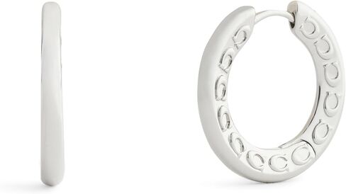 COACH Jewelry Women's Signature C Small Hoop Earrings in Saudi Arabia