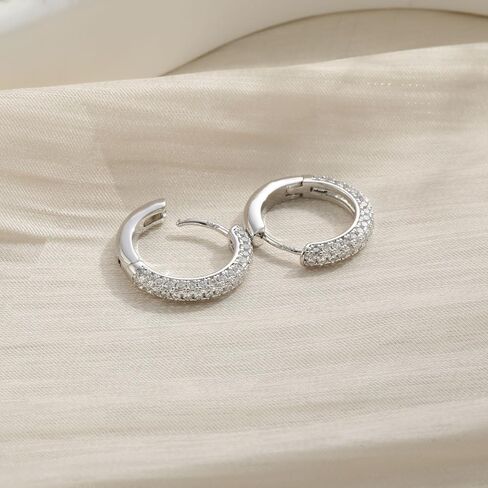 أقراط WFYOU الذهبية للنساء أقراط Huggie الصغيرة العصرية 14 قيراط مطلية بالذهب S925 أقراط من الفضة الاسترليني للنساء لا تسبب الحساسية قطرة متدلية من الماس زهرة زركونيا مكعبة أقراط مجوهرات هدايا in Kuwait