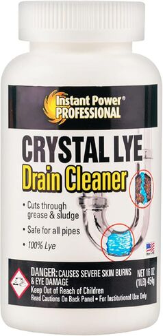 Crystal Lye Drain Cleaner, Drain Clog Remover Made of Pure Lye Crystals (12 Pack) in Saudi Arabia