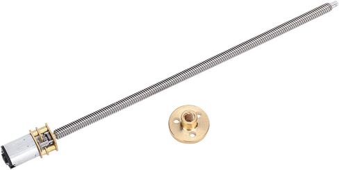 Speed Reduction Gear Motor DC 6V/12V Gear Motor with T5 x 160mm Screw Thread Shaft and Brass Nut for Electronic Locks Mechanical Arms, DIY Mobile Robot, Smart Cars Project(DC12V in Saudi Arabia