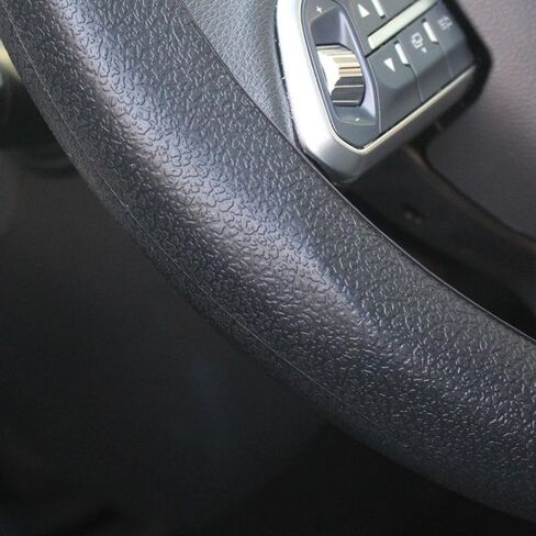 Car Silicone Steering Wheel Cover,Soft Odorless Silicone Leather Texture Steering Cover,Car Interior Accessories,Universal 13-15inch Car Steering Wheel Protector (Black) in Saudi Arabia