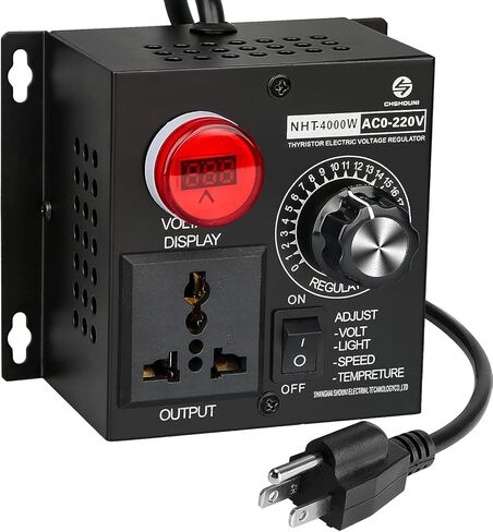 وحدة تحكم في سرعة مروحة التيار المتردد، 100 فولت ~ 120 فولت 15 أمبير 4000 وات، وحدة تحكم في السرعة المتغيرة للمحرك مع حماية من التحميل الزائد، منظم جهد المحرك الكهربائي لمروحة جهاز التوجيه المتغير in Kuwait