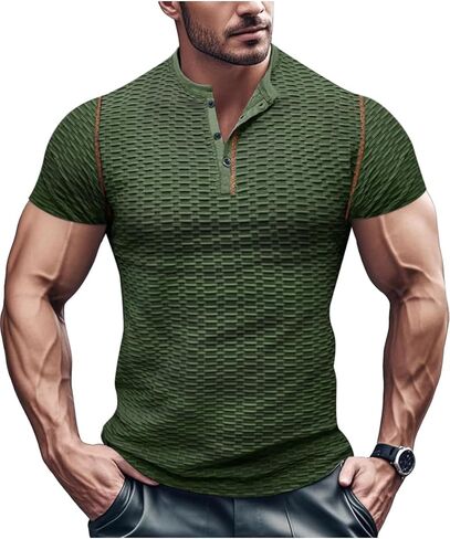 Mens Muscle Slim T Shirt Gym Workout Athletic Tee Shirts V Neck Short Sleeve Shirts in Kuwait