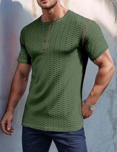Mens Muscle Slim T Shirt Gym Workout Athletic Tee Shirts V Neck Short Sleeve Shirts in Kuwait