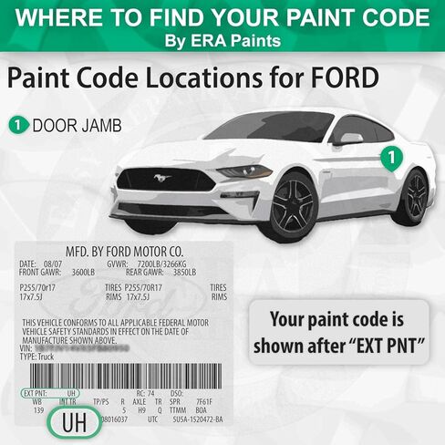 ERA Paints VA - Terrain for FORD Exact Match رذاذ طلاء السيارات - مجموعة أساسية مع 2K 3680061 Clearcoat in Saudi Arabia