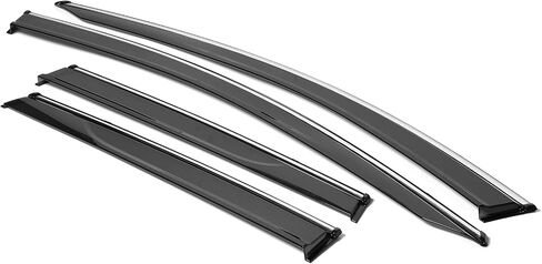 IKON MOTORSPORTS, Window Visor Compatible with 2015-2024 Nissan Murano, Slim Style Acrylic Black Sun Rain Wind Guards Vents Shade Cover 4Pcs Set in Saudi Arabia