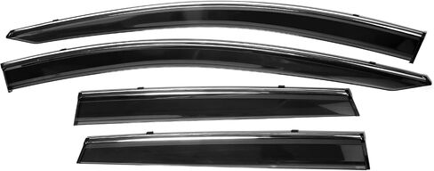 IKON MOTORSPORTS, Window Visor Compatible with 2015-2024 Nissan Murano, Slim Style Acrylic Black Sun Rain Wind Guards Vents Shade Cover 4Pcs Set in Saudi Arabia