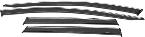 IKON MOTORSPORTS, Window Visor Compatible with 2015-2024 Nissan Murano, Slim Style Acrylic Black Sun Rain Wind Guards Vents Shade Cover 4Pcs Set in Saudi Arabia