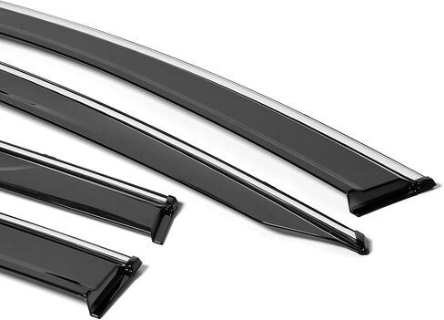 IKON MOTORSPORTS, Window Visor Compatible with 2015-2024 Nissan Murano, Slim Style Acrylic Black Sun Rain Wind Guards Vents Shade Cover 4Pcs Set in Saudi Arabia
