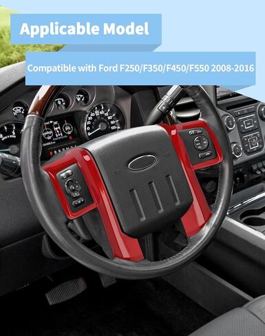 Voodonala Carbon Fiber Steering Wheel Panel Trim Cover Compatible with Ford F250/F350/F450/F550 2008-2016, for Ford Expedition 2007-2012 in Saudi Arabia