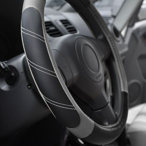 Elastic Stretch Steering Wheel Cover, Universal 15-Inch Car Steering Wheel, Non-Slip, Breathable PU Leather, No Inner Ring for Car Truck SUV Jeep in Saudi Arabia