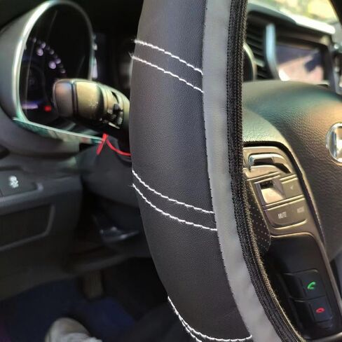 Elastic Stretch Steering Wheel Cover, Universal 15-Inch Car Steering Wheel, Non-Slip, Breathable PU Leather, No Inner Ring for Car Truck SUV Jeep in Saudi Arabia