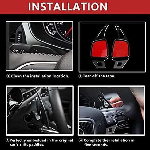 Car Steering Wheel Shift Paddles Extension Shifter Sticker,for Hyundai Genesis Coupe 2012-2014,Steering Wheel Shift Extenders in Saudi Arabia