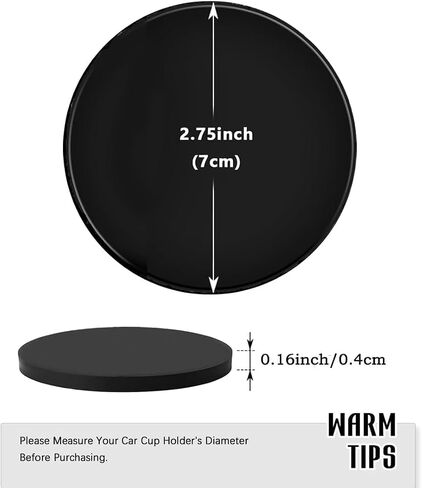 2 Pack Car Cup Holder Coasters for Cubs, Insert Car Cup Coaster, 2.75 Inch Anti Slip Shockproof Embedded Drink Mat in Saudi Arabia