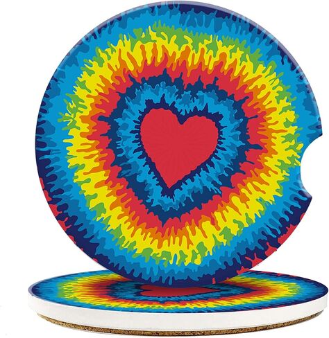 Car Cup Holder Coasters,Abstract Evil Eye Car Coaster for Cup Holders Insert Ceramic Drink Mat Car Interior Decor Accessories 2Pcs 2.56 Inch in Kuwait