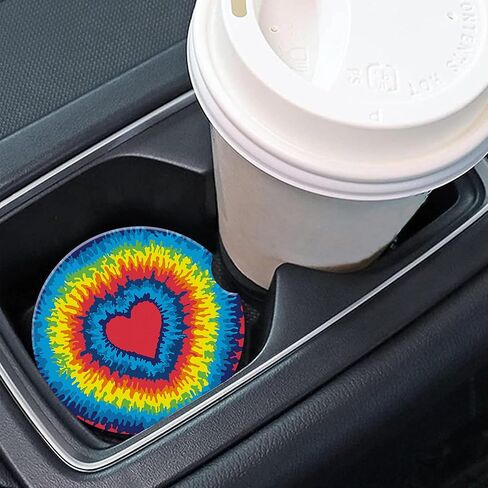 Car Cup Holder Coasters,Abstract Evil Eye Car Coaster for Cup Holders Insert Ceramic Drink Mat Car Interior Decor Accessories 2Pcs 2.56 Inch in Kuwait