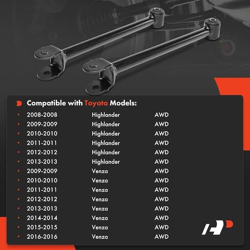 A-Premium 2 x Rear Forward Suspension Lateral Arms, with Bushing, Compatible with Toyota Highlander 2008-2013, Venza 2009-2016, AWD in Saudi Arabia