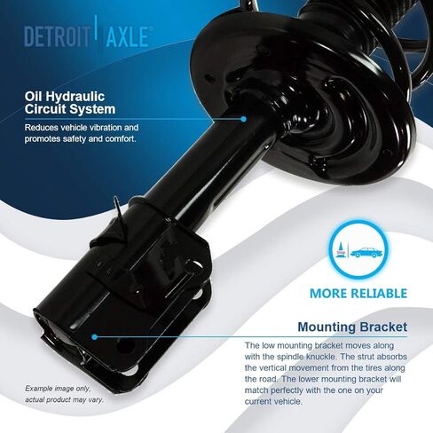 Detroit Axle - Front End 16pc Suspension Kit for 09-14 Nissan Maxima 2009 2010 2011 2012 2013 2014, Struts Lower Control Arms Tie Rods Rear Shock Absorbers Front Rear Sway Bars Boots Replacement in Saudi Arabia