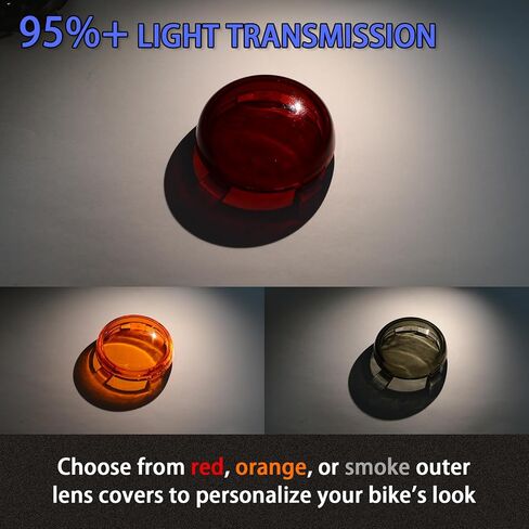 Turn Signal Lens Kit,Front/Rear Bullet Turn Signal Light Replacement Lenses Covers for Harley Sportster 883 1200/Touring Road King Electra Glide Street Glide/Softail/Dyna/V-Rod,Smoke,4 PCS in Kuwait