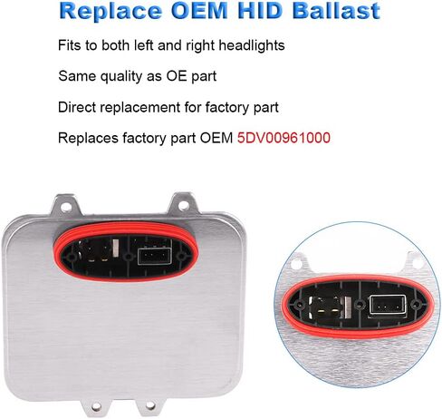 Xenon HID Headlight Ballast Replacement for 5DV009610-00 5DV00961000 Compatible with BMW X5M X6 X6M E71 Mercedes Viano Vito W639 Nissan Qashqai Facelift Saab Skoda Octavia in Saudi Arabia