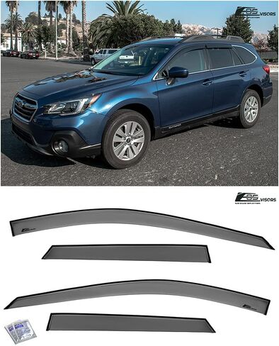 Extreme Online Store Replacement for 2015-2019 Subaru Outback Models | EOS Visors JDM Tape-On Style Smoke Tinted Side Vents Rain Guard Window Deflectors DWV-V99 in Saudi Arabia