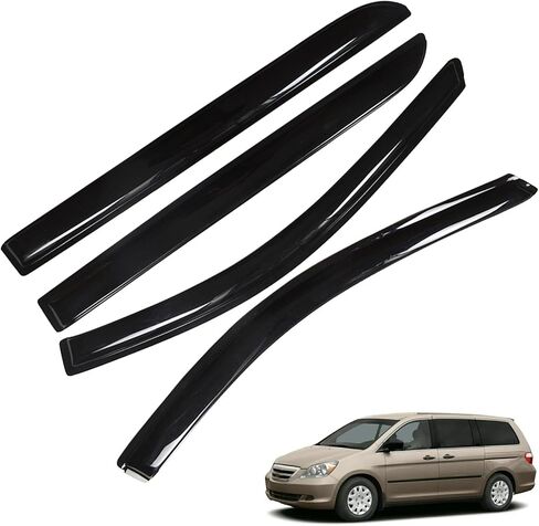 Window Visors Rain Guards Deflectors - 4-Pack Side Window Deflector Vent Shade for Car Windows Tape-On Outside Mount Acrylic Sun Rain Guard Replacement for Odyssey 2005-2007 in Saudi Arabia