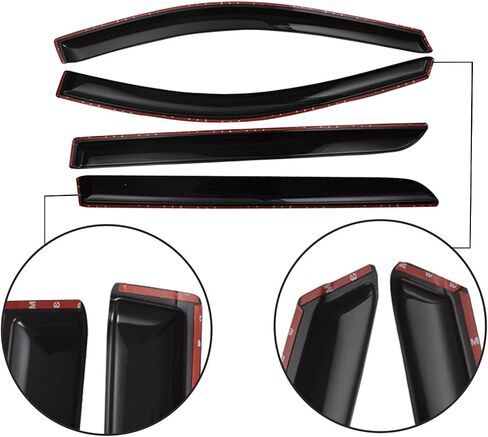 Window Visors Rain Guards Deflectors - 4-Pack Side Window Deflector Vent Shade for Car Windows Tape-On Outside Mount Acrylic Sun Rain Guard Replacement for Odyssey 2005-2007 in Saudi Arabia