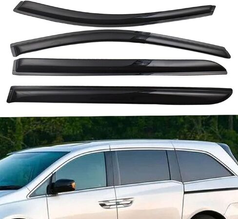 Window Visors Rain Guards Deflectors - 4-Pack Side Window Deflector Vent Shade for Car Windows Tape-On Outside Mount Acrylic Sun Rain Guard Replacement for Odyssey 2005-2007 in Saudi Arabia