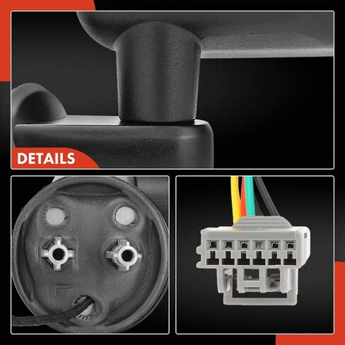 A-Premium Side View Door Mirror - Compatible with Jeep JK Series Wrangler 2011 2012 2013 - Manual Folding Heated Telescoping Black - with Power Glass - Pair Set in Saudi Arabia