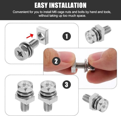 64 Packs Motorcycle Battery Terminal Nut and Bolt Kit, M6x16mm Bolt 304 Stainless Steel Motorcycle Battery Screws and Nuts for ATV Vehicle Scooter DIY Projects in Saudi Arabia