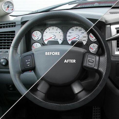 MEWANT Steering Wheel Cover for Dodge Ram 3500 for Dodge Ram 1500 2500 3500 2004-2008 Hand-Stitched Steering Wheel Wrap in Saudi Arabia