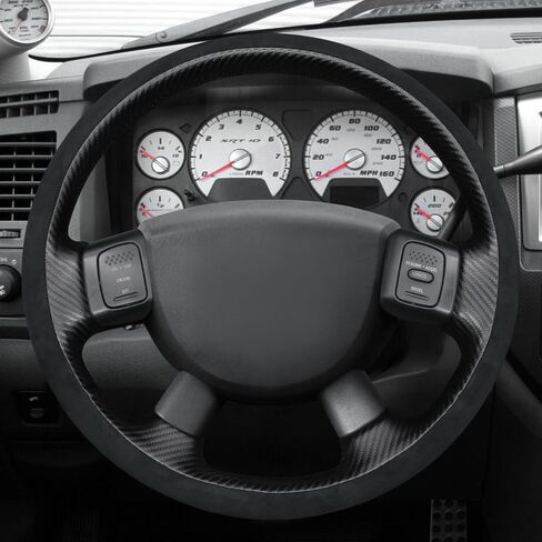 MEWANT Steering Wheel Cover for Dodge Ram 3500 for Dodge Ram 1500 2500 3500 2004-2008 Hand-Stitched Steering Wheel Wrap in Saudi Arabia