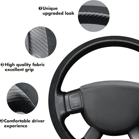 MEWANT Steering Wheel Cover for Dodge Ram 3500 for Dodge Ram 1500 2500 3500 2004-2008 Hand-Stitched Steering Wheel Wrap in Saudi Arabia