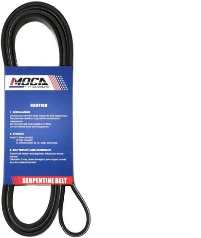 حزام أفعواني MOCA 6PK2555 EPDM لـ 07-09 دودج كاليبر 2.4L و07-08 جيب كومباس/باتريوت 2.0L/2.4L و03-04 فورد إكسبيديشن 4.6L 5.4L in Saudi Arabia