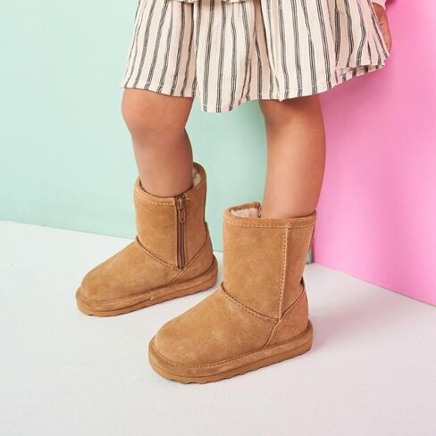 BEARPAW Elle Youth Iced Coffee Size 1 | Youth's Boot Classic Suede | Youth's Pull On Boot | Comfortable Winter Boot in Kuwait