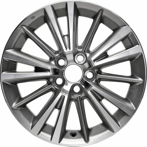 New Wheel 16x6.5 inch Rim For 2014-2019 Toyota Corolla Machined Face with Charcoal Spoke Inset and Painted charcoal Pockets 5 x 100 mm15 Spoke in Saudi Arabia