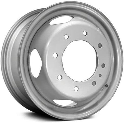 عجلة فولاذية - فضي - 17 × 6.5 بوصة - 8 العروات - متوافقة مع 2011-2020 جي إم سي سييرا 3500 HD in Saudi Arabia