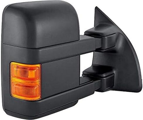 Right Passenger Side Power Mirror - Textured with Ambient Air Temperature Sensor, Heated Glass, Turn Signal & Clearance Lamp - Compatible with 2011-2016 Ford F-250 Super Duty in Saudi Arabia