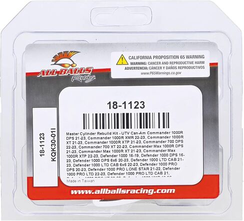 All Balls 18-1123 Master Cylinder Rebuild Kit Compatible With/Replacement For Can-Am Commander 700 2022, Commander 700 XT 2022, Commander 1000 2021-2022, Commander 1000R, Commander 1000R XT 2021-2022 in Saudi Arabia