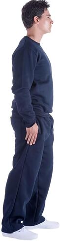 Mens Sweatpants Open Bottom, Basic Long Baggy Sweatpants for Athletic Running, Wide Leg Sweatpants Comfortable in Kuwait