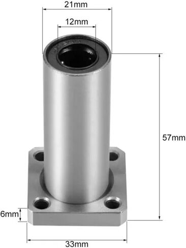4PCS LMK8LUU LMK10LUU LMK12LUU Long Type Rectangular Flange Linear Bearing Linear(LMK10LUU-4pcs) in Saudi Arabia