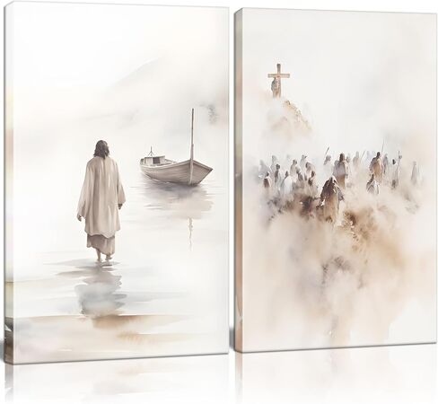Framed Christian Wall Art Redemption Faith Poster Cross and Hands Black and White Canvas Print Religious Painting Jesus Picture Home Living Room Decor 12x16 Inch Ready to Hang in Saudi Arabia