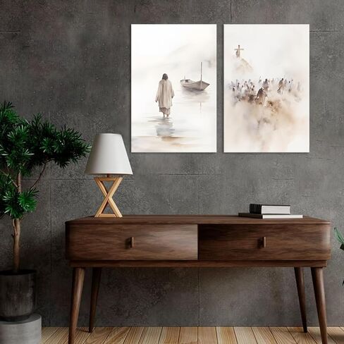 Framed Christian Wall Art Redemption Faith Poster Cross and Hands Black and White Canvas Print Religious Painting Jesus Picture Home Living Room Decor 12x16 Inch Ready to Hang in Saudi Arabia